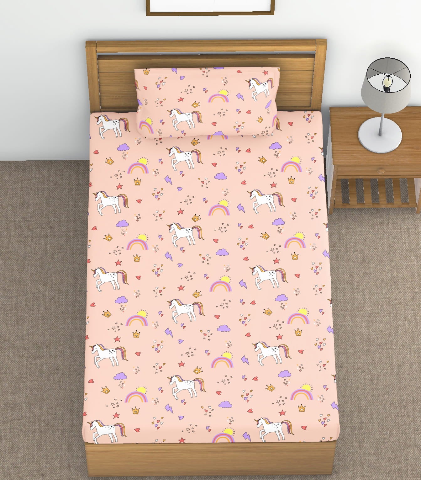 Magical Unicorn Bedsheet for Kids - Enchant Dreams with Delight