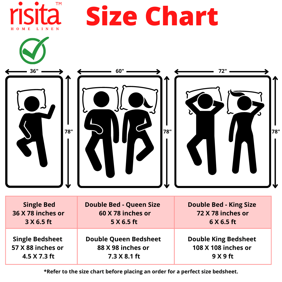 ट्यूलिप 100% कॉटन 120 टीसी प्रिंटेड सिंगल बेडशीट